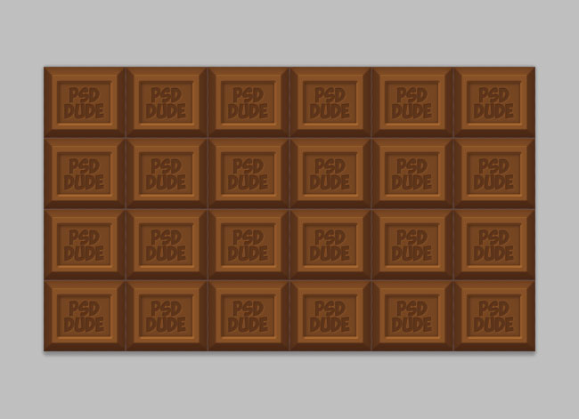 milk chocolate tablet in photoshop