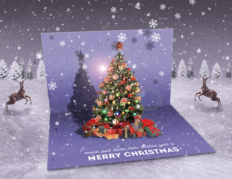 Create a Christmas Pop Up Greeting Card in Photoshop