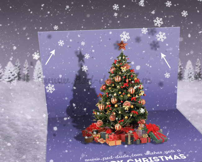 Create A Christmas Pop Up Greeting Card In Photoshop