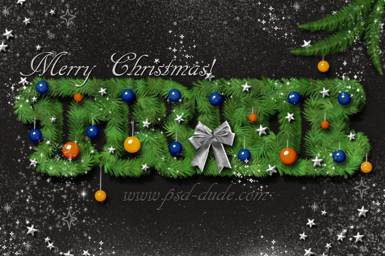 Christmas Tree Font Tutorial Tutorial PSDDude