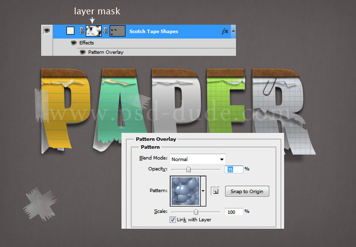 Paper Text Effect Photoshop