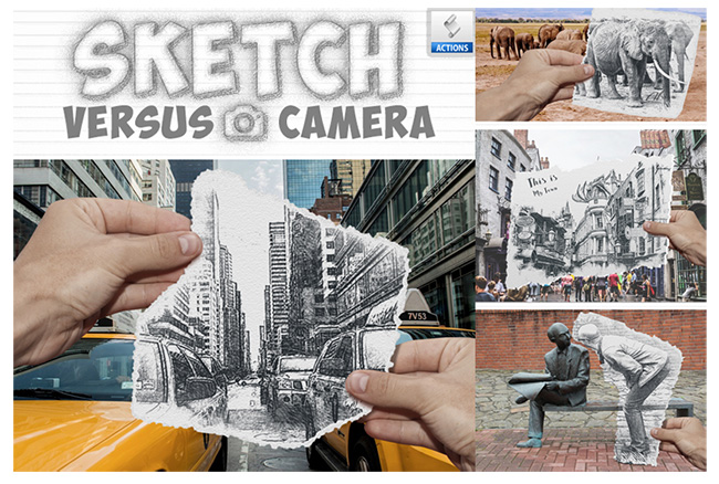 photoshop sketch effect action free download