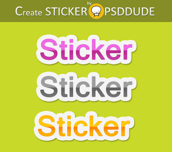 Sticker Tutorials PSDDude