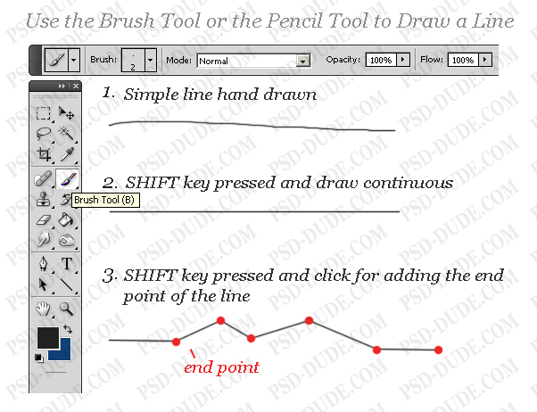 How to Draw a Line Photoshop Tutorial | PSDDude