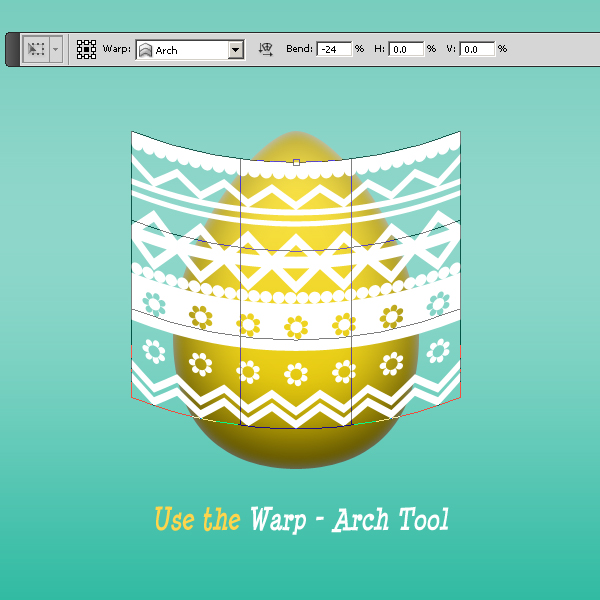Use The Warp Tool In Photoshop For Rounded Easter Egg Decorations