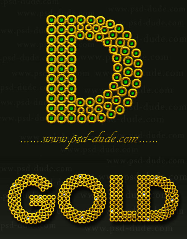 Gold Photoshop Text Effect