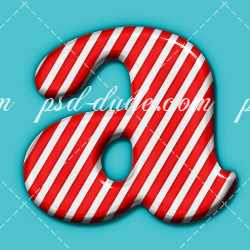 Candy Cane Photoshop Text Effect
