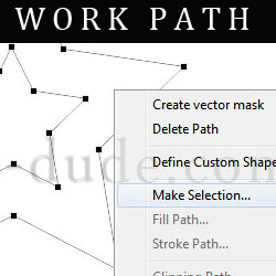 Create Work Path in Photoshop