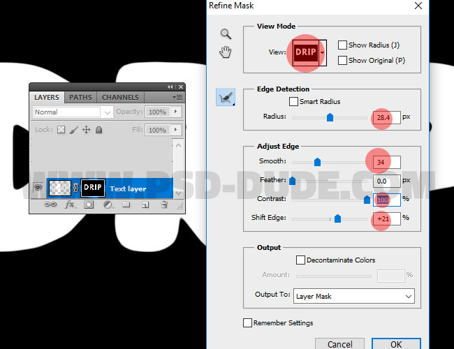 refine mask in photoshop