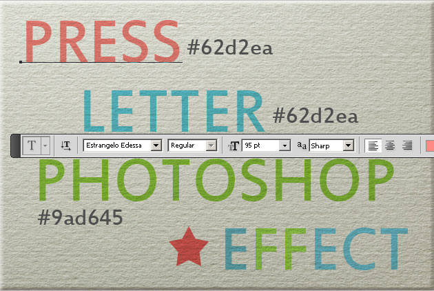 Letterpress Effect Photoshop Tutorial