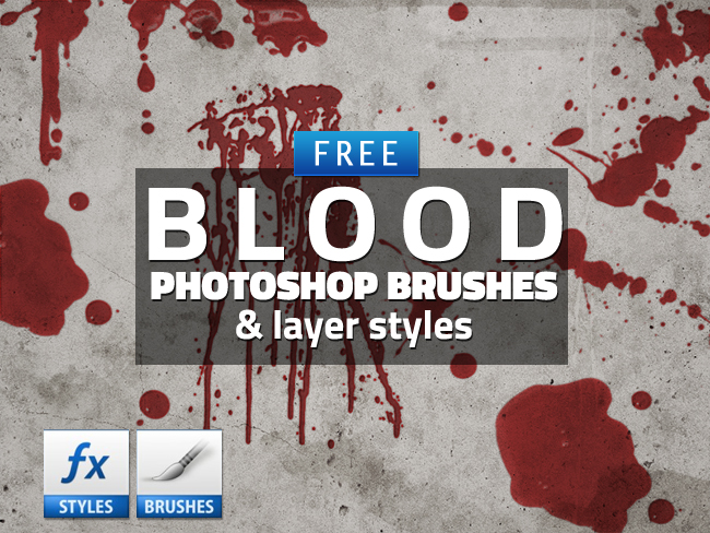 blood drip brushes Photoshop brushes free download