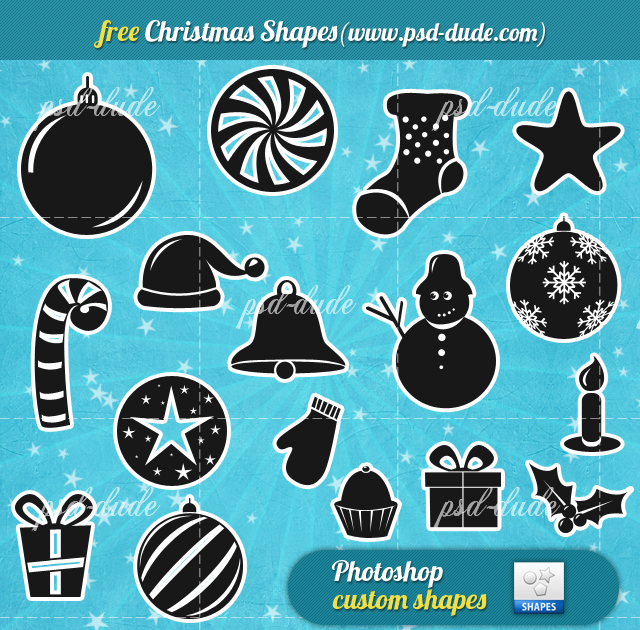 christmas shapes photoshop free download