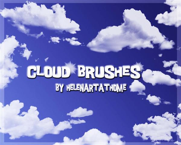 Cloud and Ray Brushes by Helenartathome photoshop resource collected by psd-dude.com from deviantart