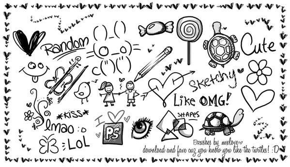 Random
 Cute Brushes by mxlove photoshop resource collected by psd-dude.com from deviantart