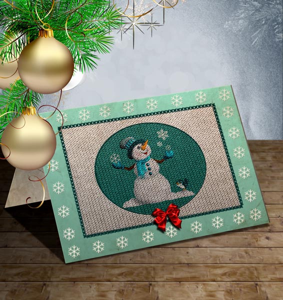 Vintage Christmas Greeting Card in Photoshop Photoshop Tutorial | PSDDude