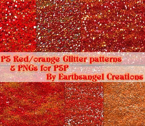 Red and Orange Glitter PS Patterns