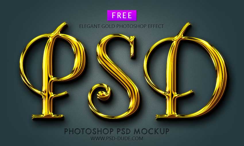 golden text layer styles photoshop