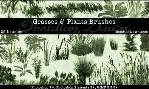 photoshop brush plants