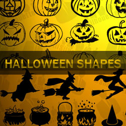 Halloween Vector Shapes for Photoshop CSH psd-dude.com Resources