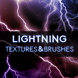 Lightning Textures and Brushes for Photoshop psd-dude.com Resources