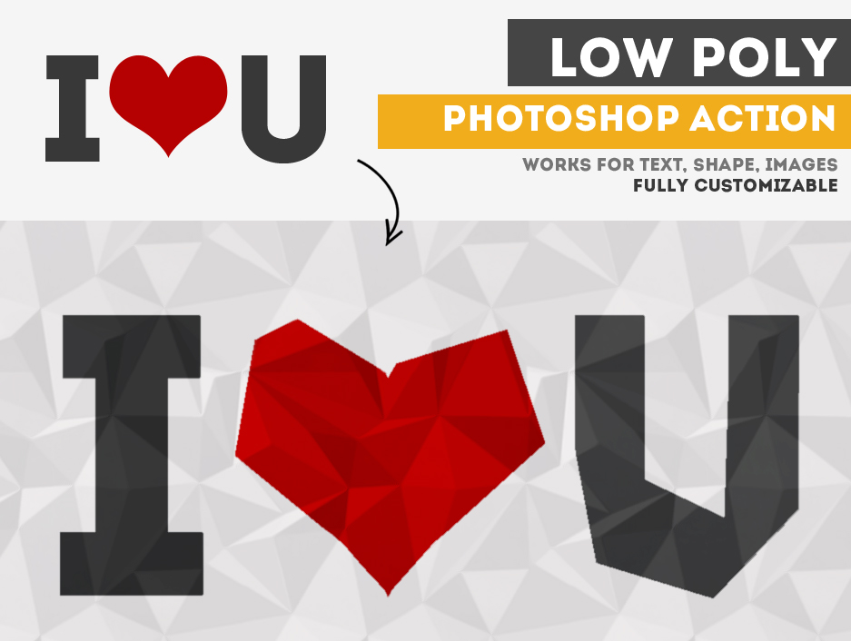 low poly action photoshop free download