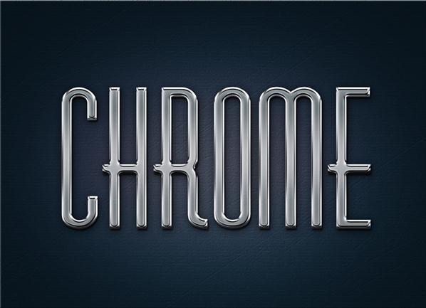 Metal Chrome Layer Styles and PSD - Free