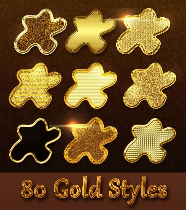 15 gold effect photoshop styles
