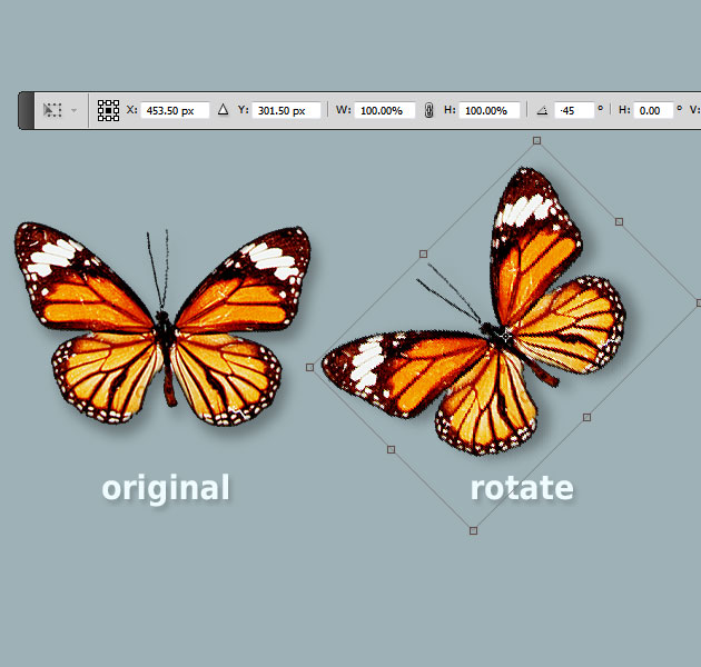 photoshop rotate layer