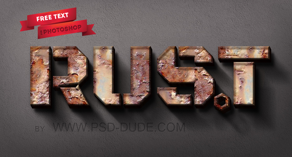 Download Rusty Metal Text Style Photoshop Tutorial Photoshop Tutorial Psddude PSD Mockup Templates