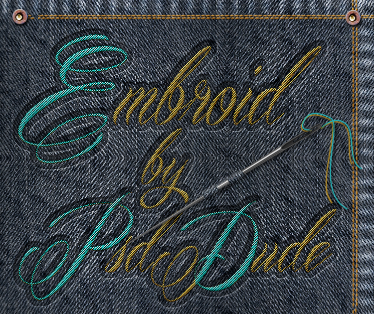 Embroidery Effect Photoshop