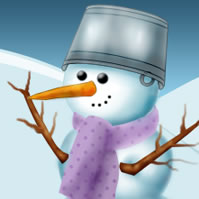 Snowman Christmas Card Photoshop tutorial psd-dude.com