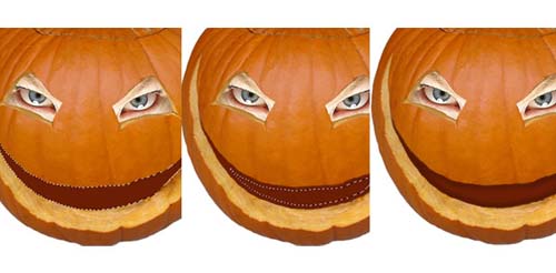 adjust the pumpkin mouth Filter - Blur - Gaussian Blur