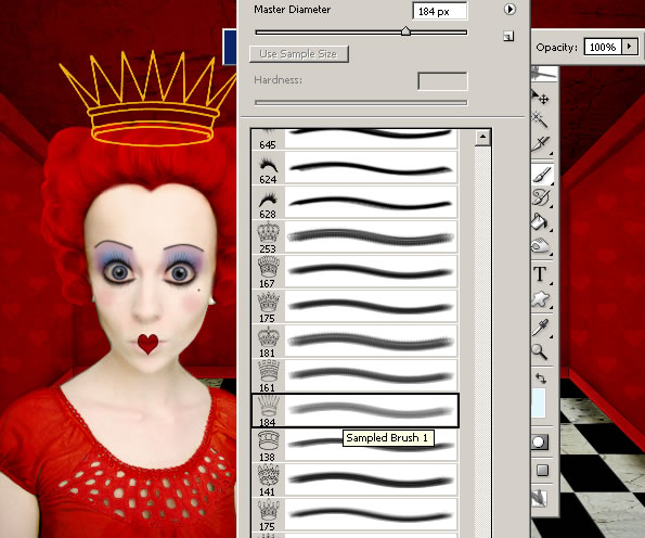 Photoshop Tutorial Red Queen Caricature Photo (Alice in Wonderland)