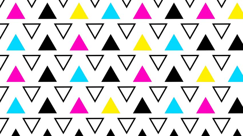 Photoshop Triangle Shapes Pattern With Colors
