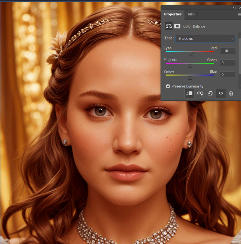 Add a scar in Photoshop - Scar layer color balance