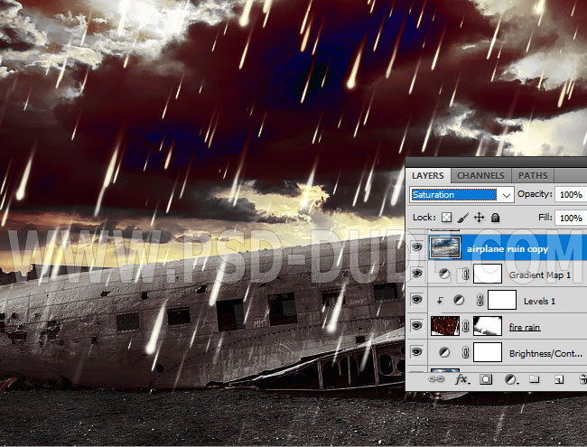 Apocalypse Photoshop Fire Rain Photo Manipulation Tutorial Photoshop ...