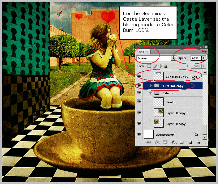 Alice in Wonderland Tea Party Photoshop