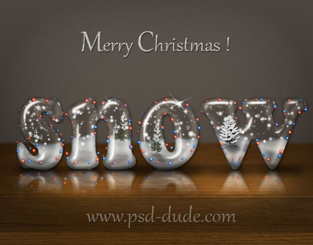 Christmas Snow Photoshop Text Effect