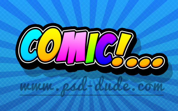 comic text layer style photoshop