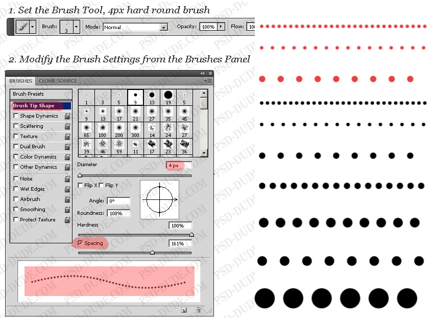 dotted line brush photoshop free download