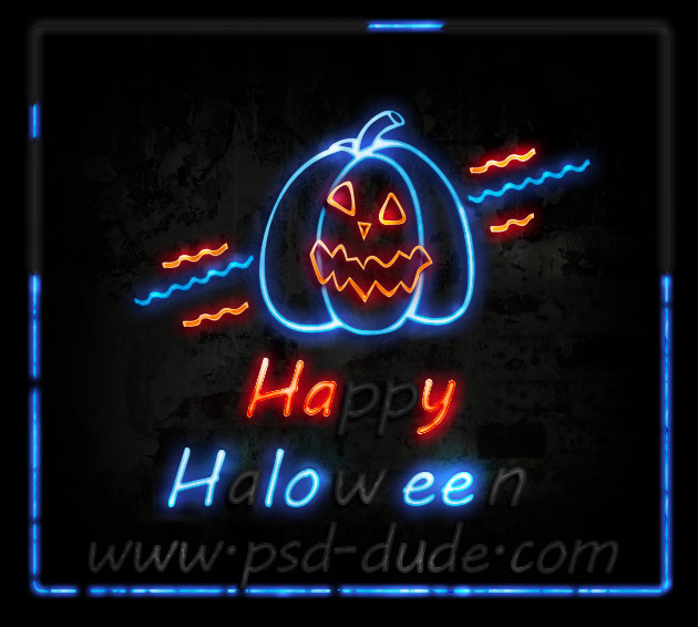 create-a-halloween-neon-sign-in-photoshop-photoshop-tutorial-psddude