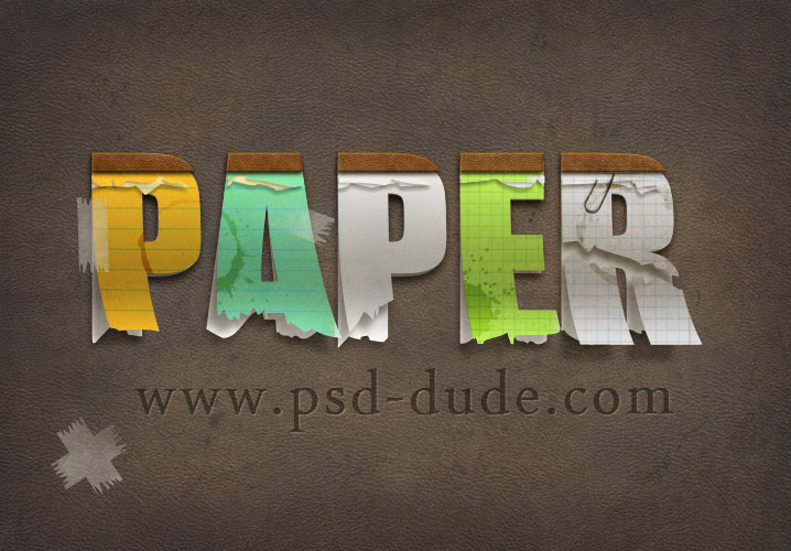 Paper Text Effect Photoshop