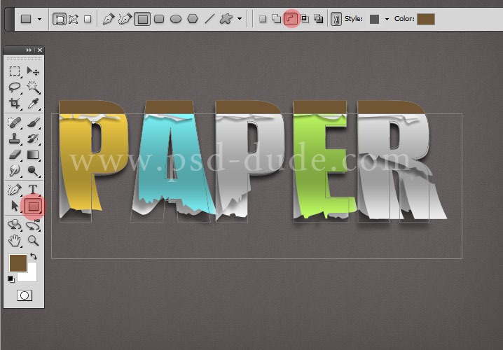 Paper Text Effect Photoshop