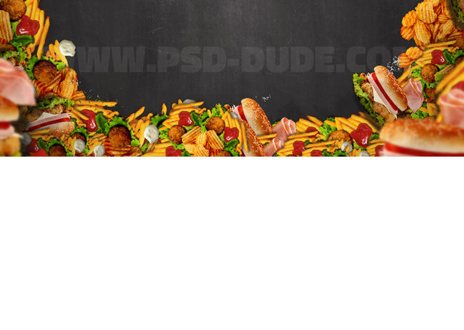 Fast Food Restaurant Menu hHader Background Photoshop