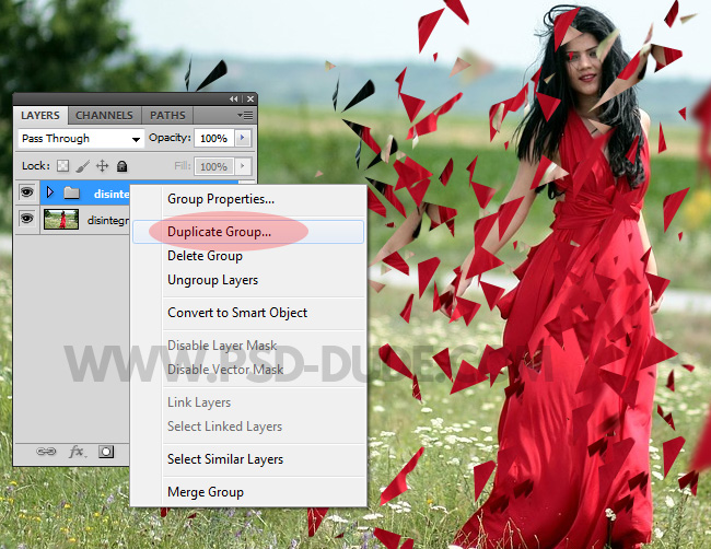 duplicate group in photoshop