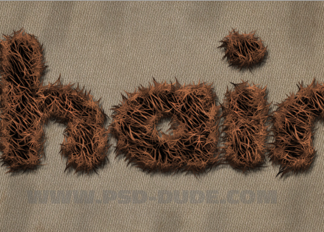 fur text effect photoshop