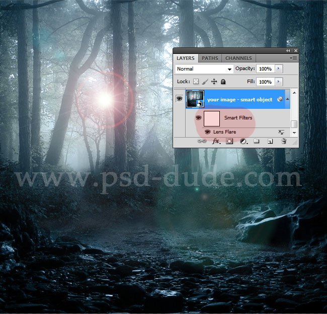 Add Lens Flare Photoshop