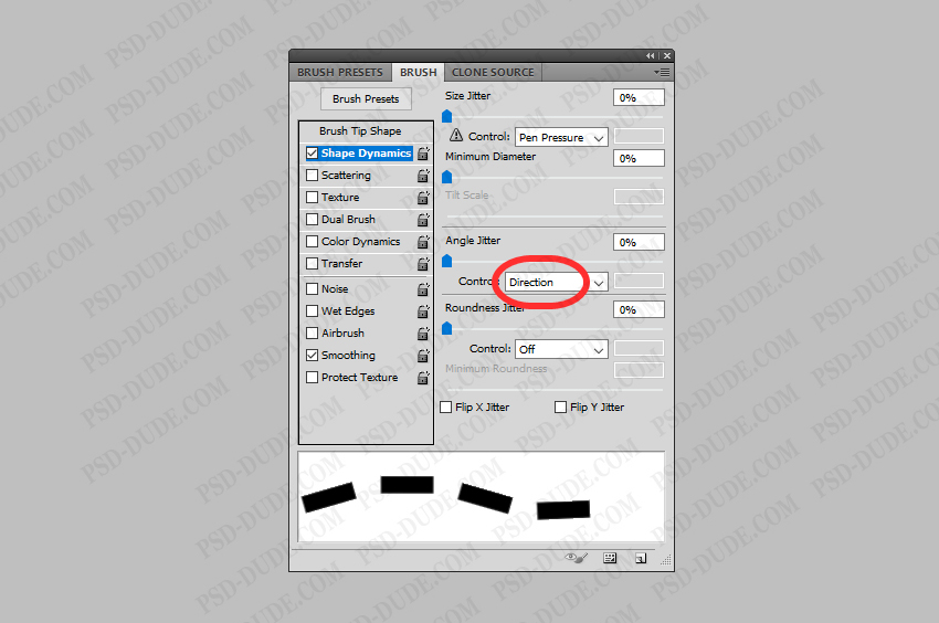 brush settings Photoshop