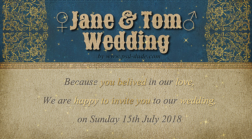 photoshop wedding invitation tutorial