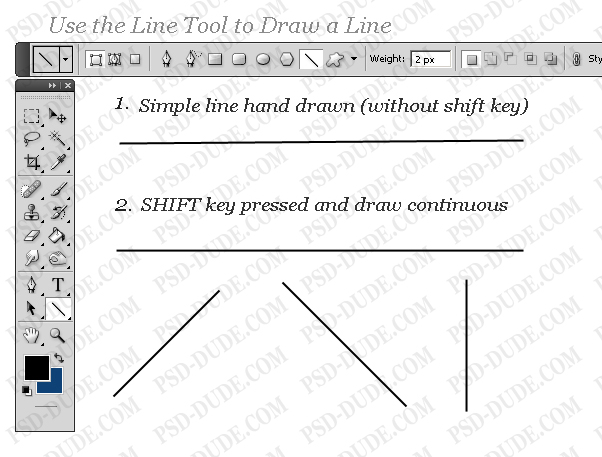 How to Draw a Line Photoshop Tutorial | PSDDude